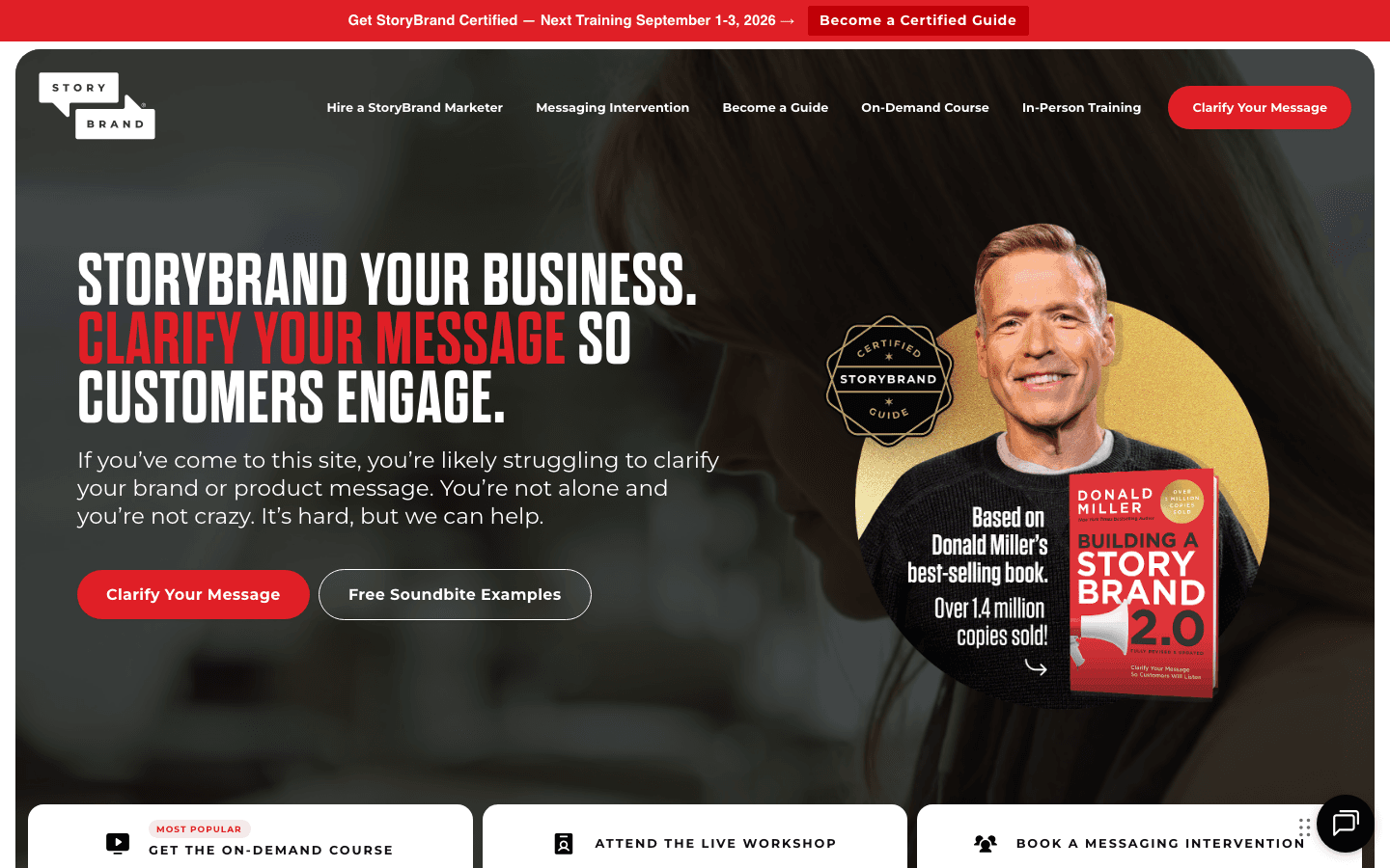 StoryBrand / Business Made Simple homepage screenshot