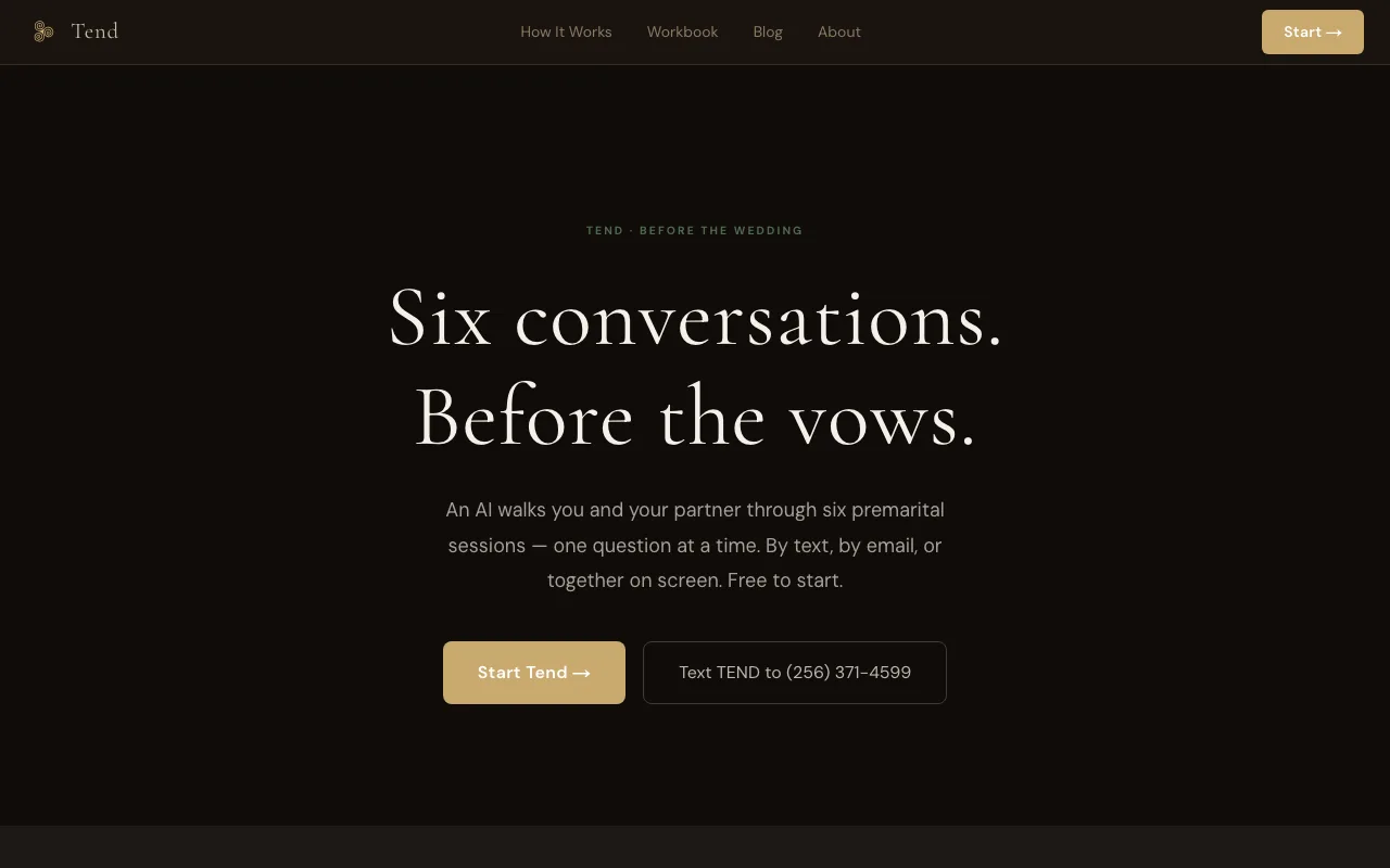 Tend: Before the Wedding